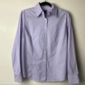 GAP Lavender Purple Stretch Button Down Collared Shirt Size 10